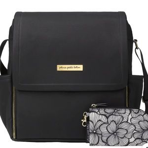 Petunia Picklebottom Boxy Backpack in Black Matte Leatherette